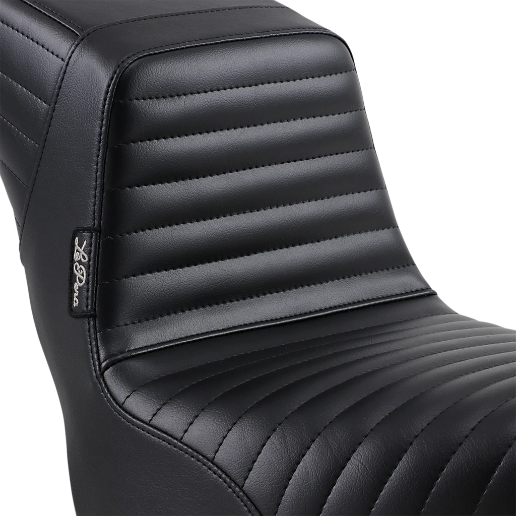 Le Pera Kickflip Seat - Pleated - Black - Softail '18-'23 LYF-590PT - Back View