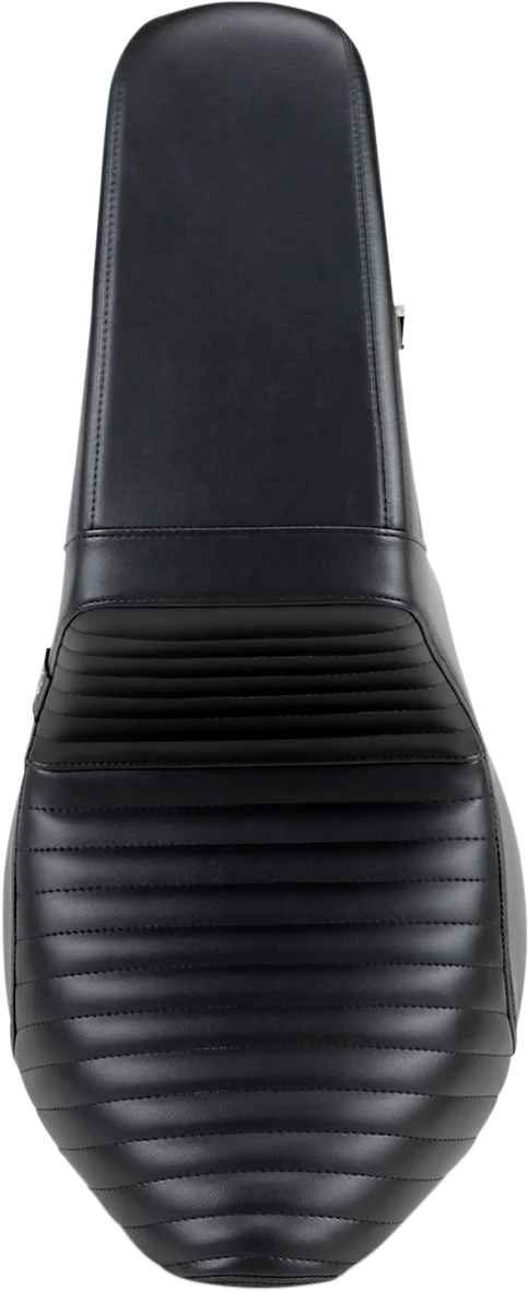 Le Pera Kickflip Seat - Pleated - Black - Softail '18-'23 LYR-590PT - Back View