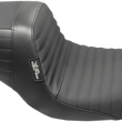 Load image into Gallery viewer, Le Pera Kickflip Seat - Pleated w/ Gripp Tape - Black - FXD '96-'03 LN-591PTGP - Main Product View