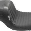 Load image into Gallery viewer, Le Pera Kickflip Seat - Pleated w/ Gripp Tape - Black - FXD '96-'03 LN-591PTGP - Main Product View