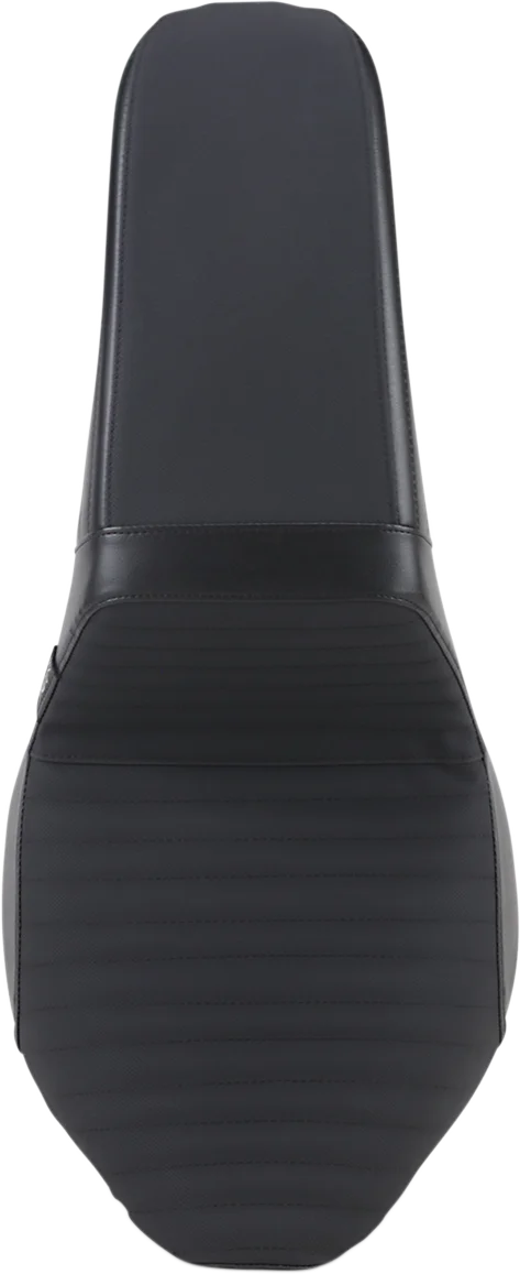 Le Pera Kickflip Seat - Pleated w/ Gripp Tape - Black - Softail '18-'23 LYR-590PTGP - Back View
