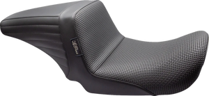 Le Pera Kickflip Up Front Seat - Basketweave - Black - Dyna '06-'17 LKU-591BW - Main Product View