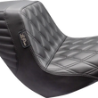 Load image into Gallery viewer, Le Pera Kickflip Up Front Seat - Basketweave - Black - Dyna '06-'17 LKU-591BW - Side View