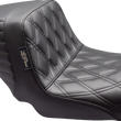Load image into Gallery viewer, Le Pera Kickflip Up Front Seat - Double Diamond - Black - Dyna '06-'17 LKU-591DD - Main Product View
