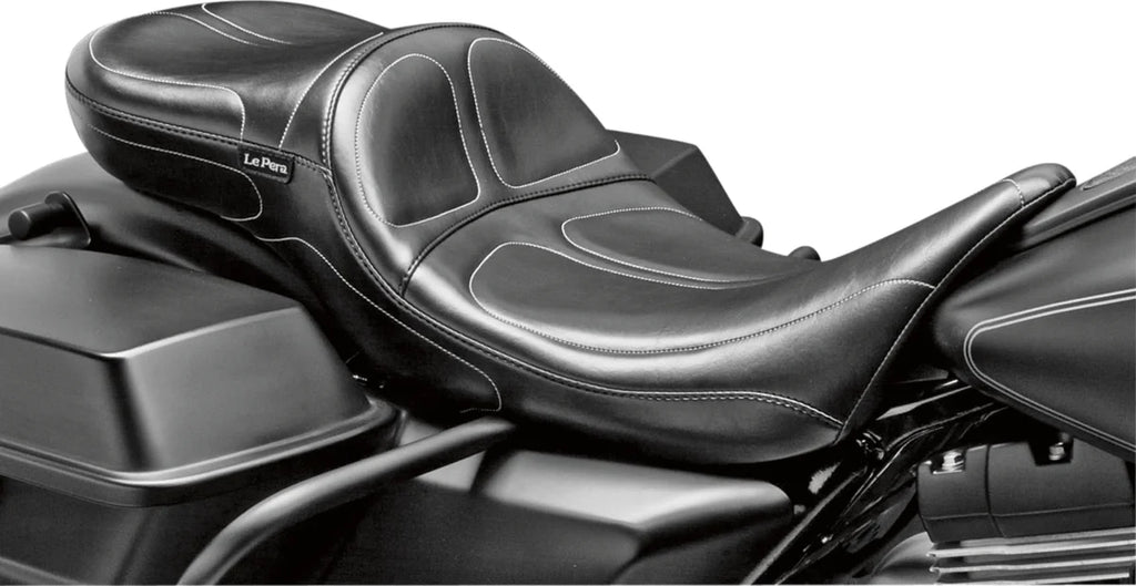 Le Pera Maverick Daddy Long Legs Seat - Black - Stitched - FL '08-'23 LK-957DL - Main Product View