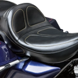 Load image into Gallery viewer, Le Pera Maverick Daddy Long Legs Seat - Black - Stitched - FLHR '02-'07 LH-957RKDL - Main Product View
