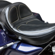 Load image into Gallery viewer, Le Pera Maverick Daddy Long Legs Seat - Black - Stitched - FLT '02-'07 LH-957DL - Main Product View