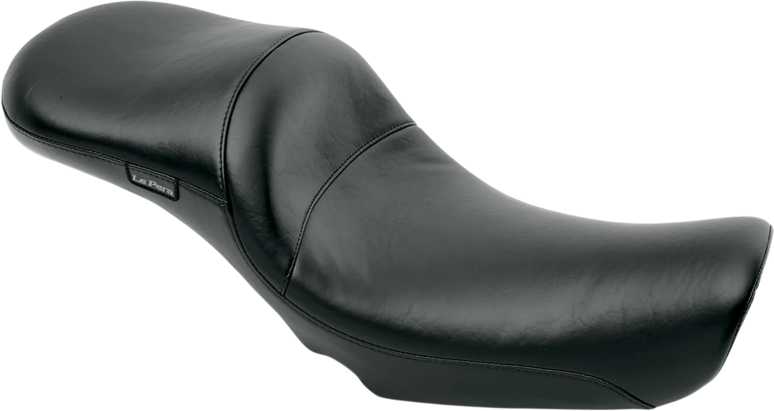 Le Pera Maverick Daddy Long Legs Seat - Black - Stitched - FLT '02-'07 LH-957DL - Side View