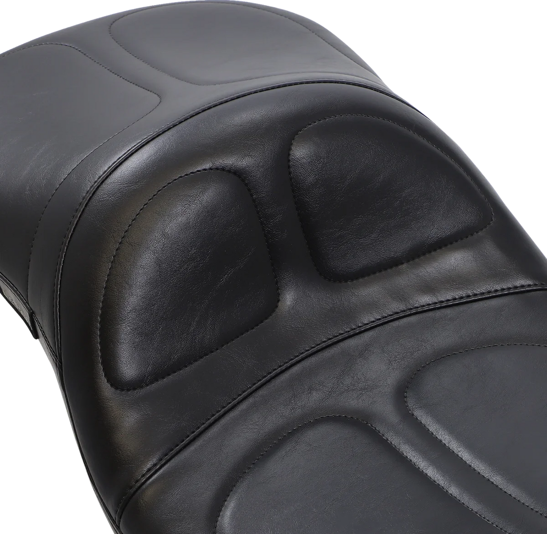 Le Pera Maverick Daddy Long Legs Seat - Black - Stitched - FLT/FLHT '97-'01 LN-957DL - Side View