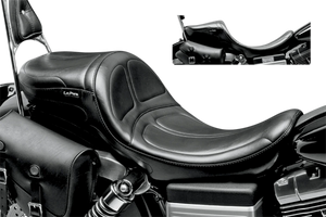 Le Pera Maverick Daddy Long Legs Seat - Black - Stitched - FXD/FLD '06-'17 LK-970DL - Main Product View