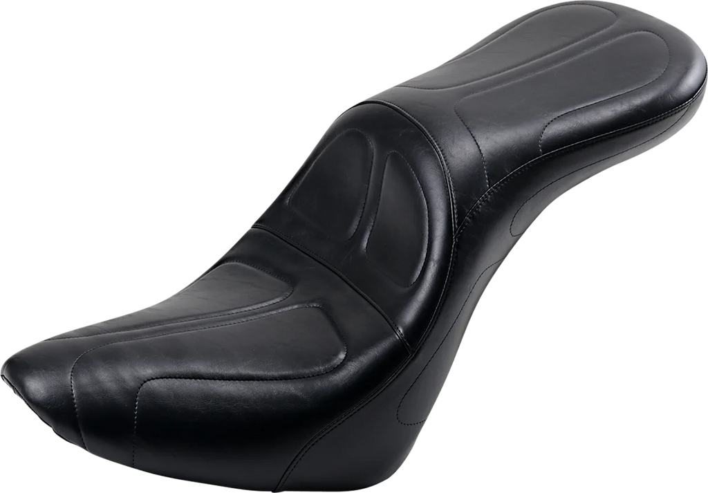 Le Pera Maverick Daddy Long Legs Seat - Black - Stitched - Softail '18-'23 LYX-910DL - Main Product View