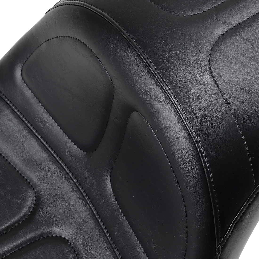 Le Pera Maverick Daddy Long Legs Seat - Black - Stitched - Softail '18-'23 LYX-910DL - Side View