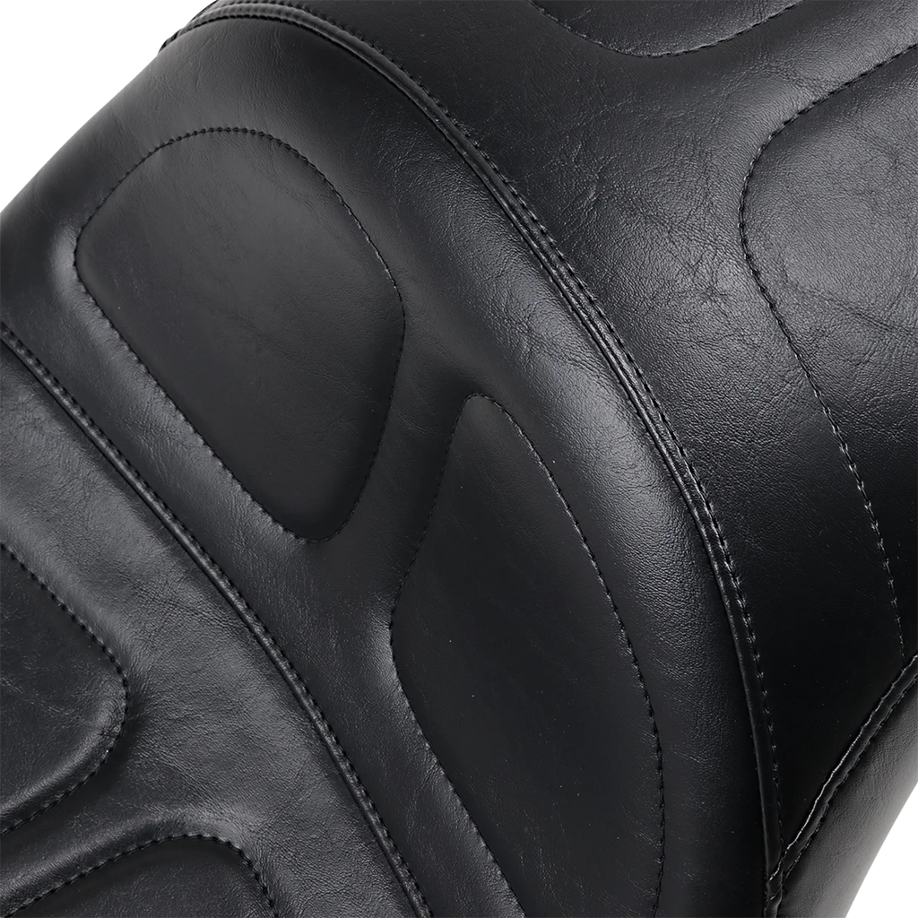Le Pera Maverick Daddy Long Legs Seat - Black - Stitched - Softail '18-'23 LYX-910DL - Side View