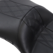 Load image into Gallery viewer, Le Pera Maverick Daddy Long Legs Seat - Black w/ Black HR Inlay - Double Diamond - FL '08-'22 LK-957DLHR2 - Side View