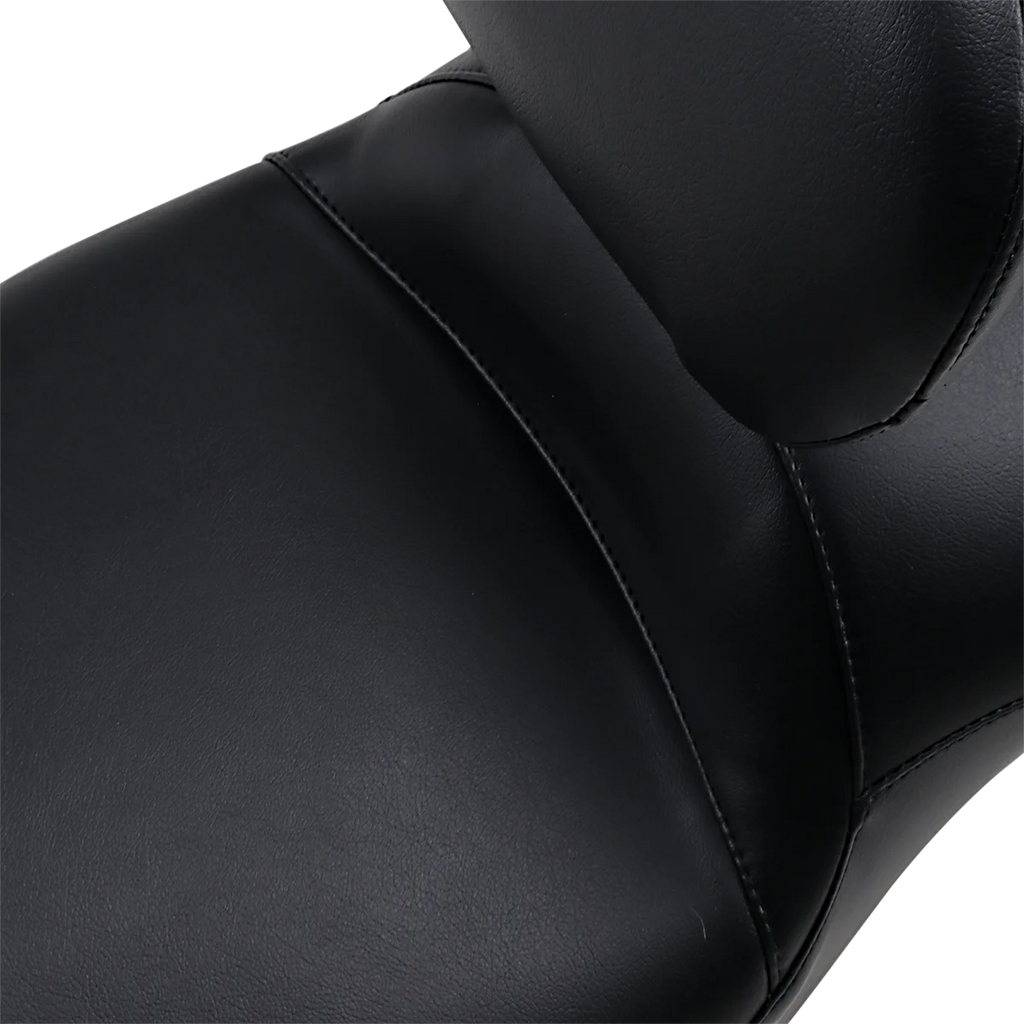 Le Pera Maverick Daddy Long Legs Seat - With Backrest - Black - Smooth - FL '08-'23 LK-957DLTBRS - Side View