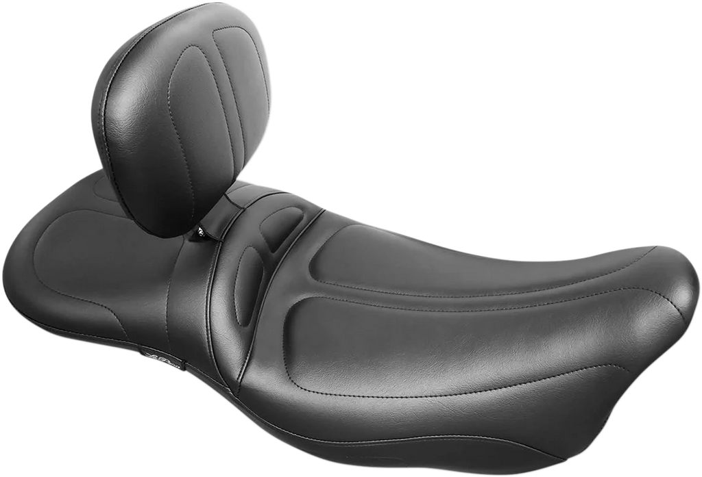Le Pera Maverick Daddy Long Legs Seat - With Backrest - Black - Stitched - FL '08-'23 LK-957DLTBR - Main Product View