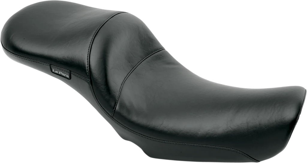 Le Pera Maverick Daddy Long Legs Seat - With Backrest - Black - Stitched - FL '08-'23 LK-957DLTBR - Side View