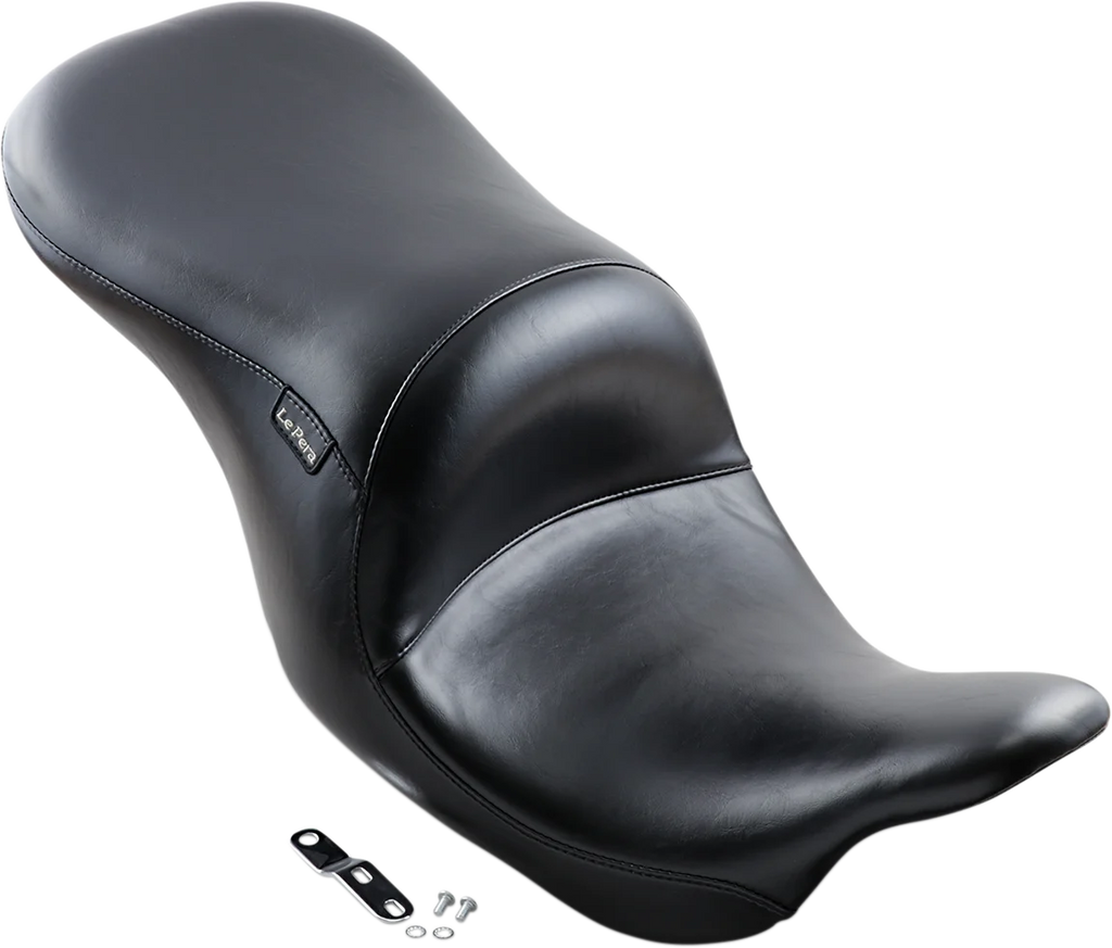 Le Pera Maverick Seat - Up-Front - Without Backrest - Smooth - Black - FL '08-'23 LKU-957S - Main Product View