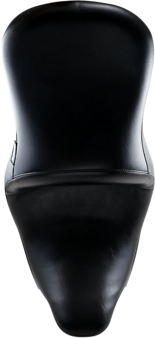 Le Pera Maverick Seat - Up-Front - Without Backrest - Smooth - Black - FL '08-'23 LKU-957S - Back View