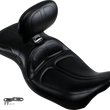 Load image into Gallery viewer, Le Pera Maverick Seat - with Backrest - Stitched - Black - FL '08-'23 LK-957BR - Side View