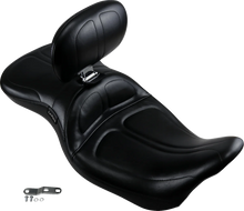 Load image into Gallery viewer, Le Pera Maverick Seat - with Backrest - Stitched - Black - FL '08-'23 LK-957BR - Side View