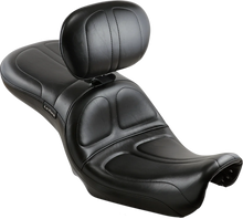 Load image into Gallery viewer, Le Pera Maverick Seat - with Backrest - Stitched - Black - FLD/FXD '06-'17 LK-970BR - Main Product View