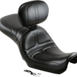 Load image into Gallery viewer, Le Pera Maverick Seat - with Backrest - Stitched - Black - FLD/FXD '06-'17 LK-970BR - Side View
