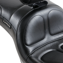 Load image into Gallery viewer, Le Pera Maverick Seat - with Backrest - Stitched - Black - FLD/FXD '06-'17 LK-970BR - Back View