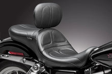 Load image into Gallery viewer, Le Pera Maverick Seat - with Backrest - Stitched - Black - FLD/FXD '06-'17 LK-970BR - Installation View