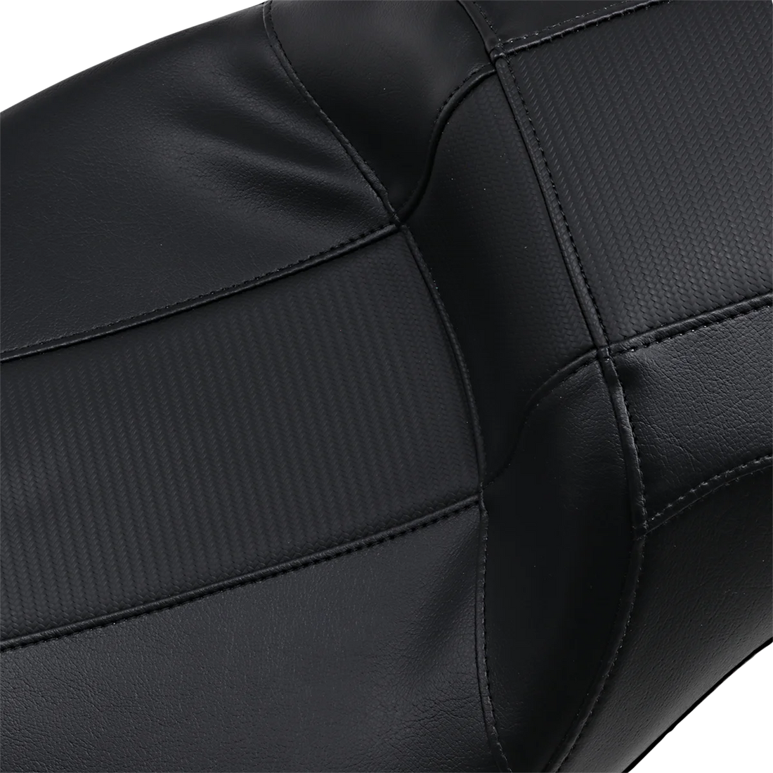Le Pera Outcast Daddy Long Legs Seat - 2-Up - w/o Backrest - Carbon Fiber Inlay - Black - FL '08-'23 LK-997DLGT3 - Side View