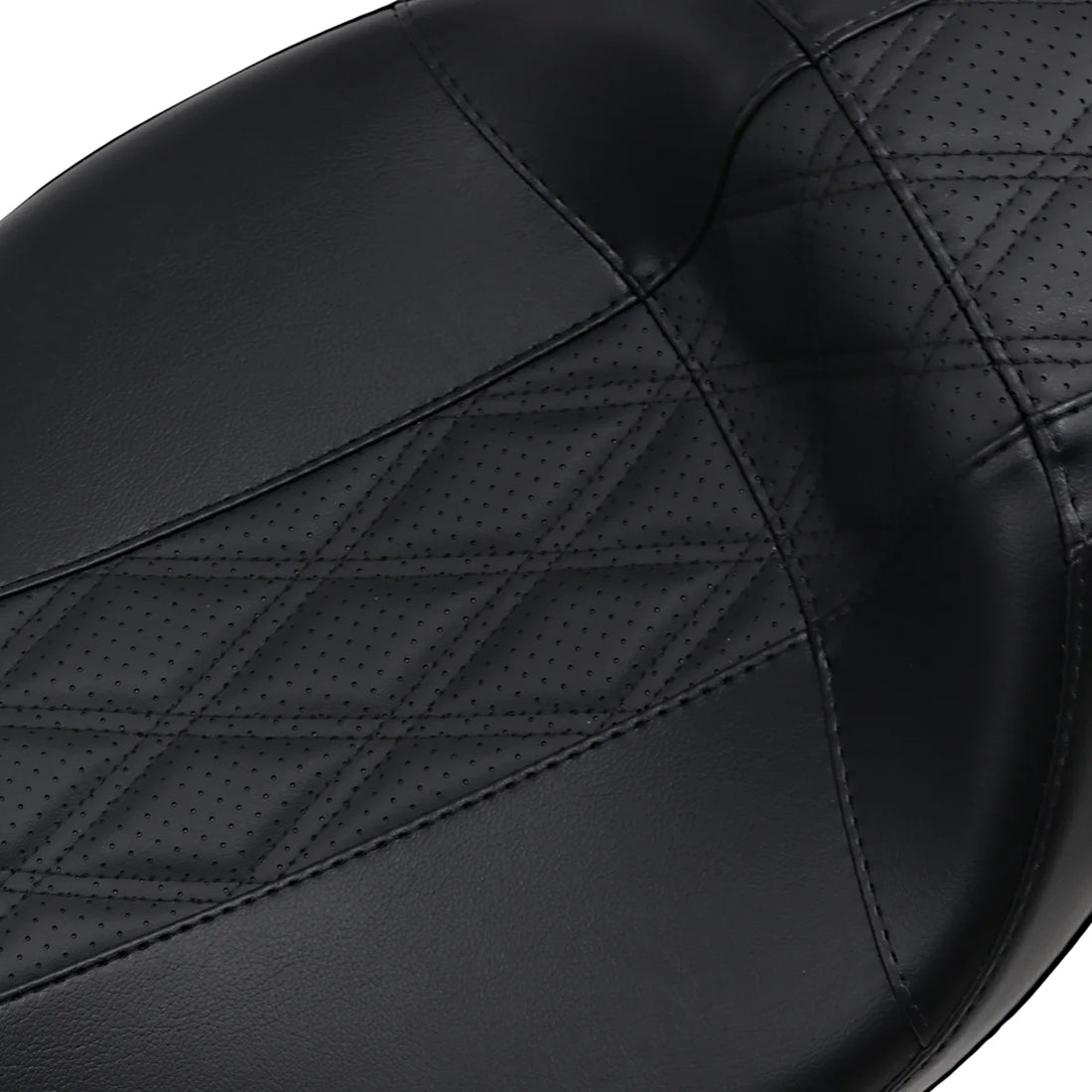 Le Pera Outcast Daddy Long Legs Seat - Full-Length - w/o Backrest - Black w/Black Double Diamond - FL LK-987DLGT2 - Side View