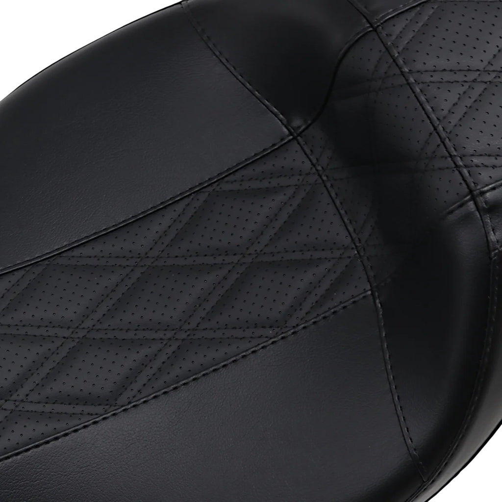 Le Pera Outcast Daddy Long Legs Seat - Full-Length - w/o Backrest - Black w/Black Double Diamond - FL LK-987DLGT2 - Side View