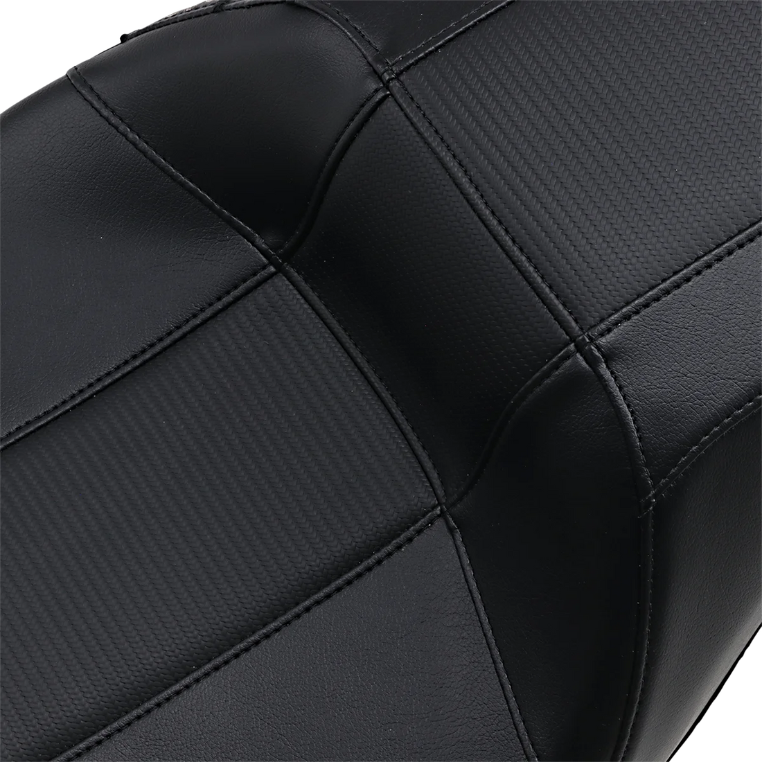 Le Pera Outcast GT-2 Seat - 2-Up - w/o Backrest - Black Carbon Fiber Inlay - FL '08-'23 LK-997GT3 - Side View