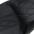 Load image into Gallery viewer, Le Pera Outcast GT-2 Seat - 2-Up - w/o Backrest - Black Double Diamond - Perforated - FL '08-'23 LK-997GT2 - Side View