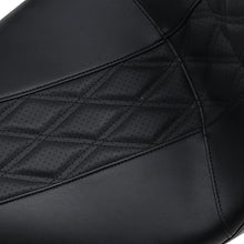Load image into Gallery viewer, Le Pera Outcast GT Seat - 2-Up - With Backrest - Black Double Diamond - Perforated - FL '08-'22 LK-997BRGT2 - Side View