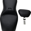 Load image into Gallery viewer, Le Pera Outcast Seat - 2-Up - With Backrest - Smooth - Black - FL '08-'23 LK-997BR - Side View