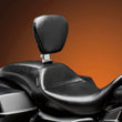 Load image into Gallery viewer, Le Pera Outcast Seat - Full-Length - With Backrest - Smooth - Black - FL '08-'23 LK-987BR - Main Product View
