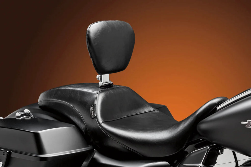 Le Pera Outcast Seat - Full-Length - With Backrest - Smooth - Black - FL '08-'23 LK-987BR - Main Product View