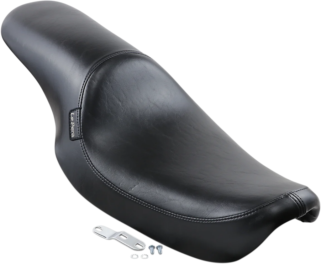 Le Pera Silhouette Full-Length Seat - Smooth - Black - Dyna '91-'95 L-861 - Main Product View