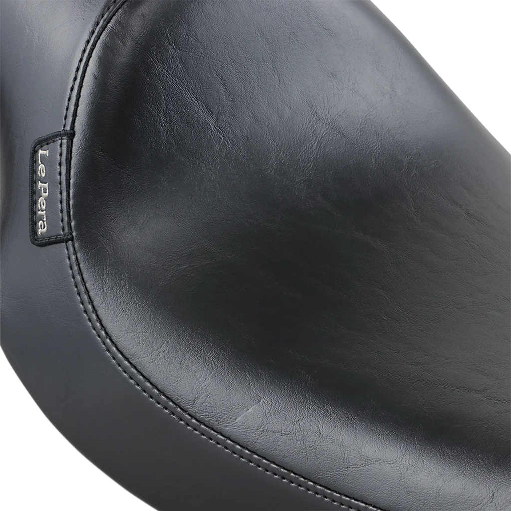 Le Pera Silhouette Full-Length Seat - Smooth - Black - Dyna '91-'95 L-861 - Side View