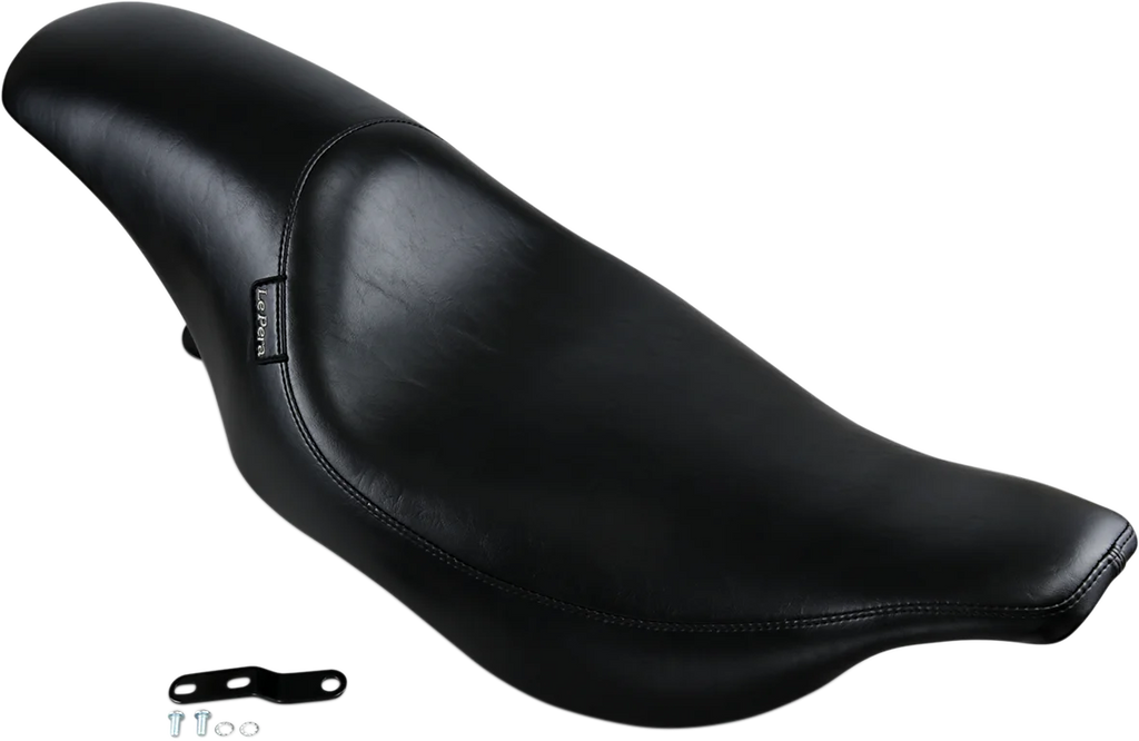 Le Pera Silhouette Full-Length Seat - Smooth - Black - FLH/FLT '02-'07 LH-867 - Side View