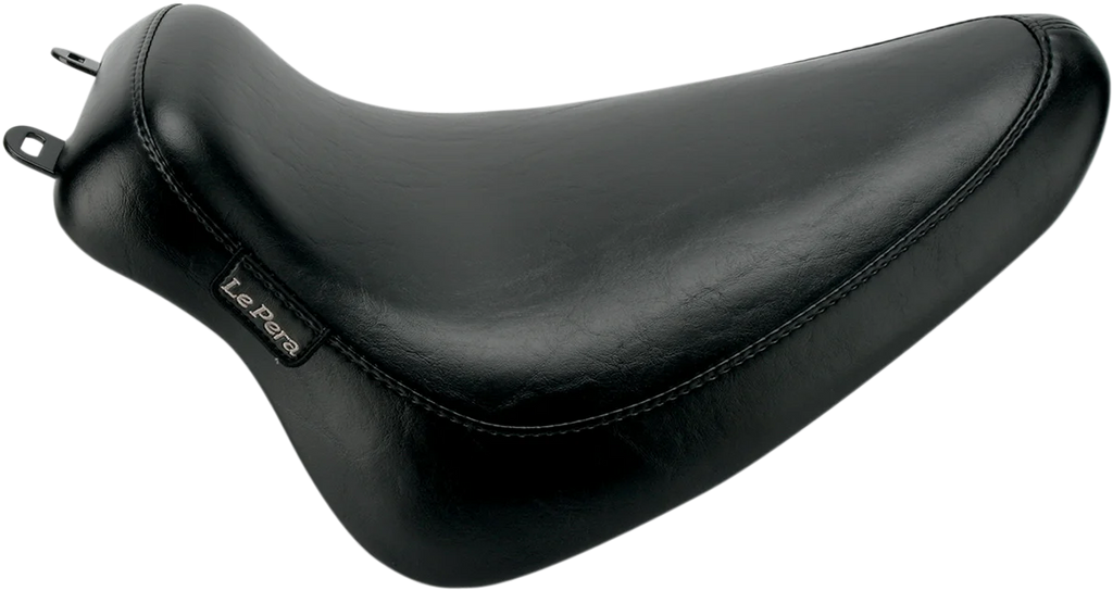 Le Pera Silhouette Solo Seat - Smooth - Black - FLST '08-'17 LXE-850 - Main Product View
