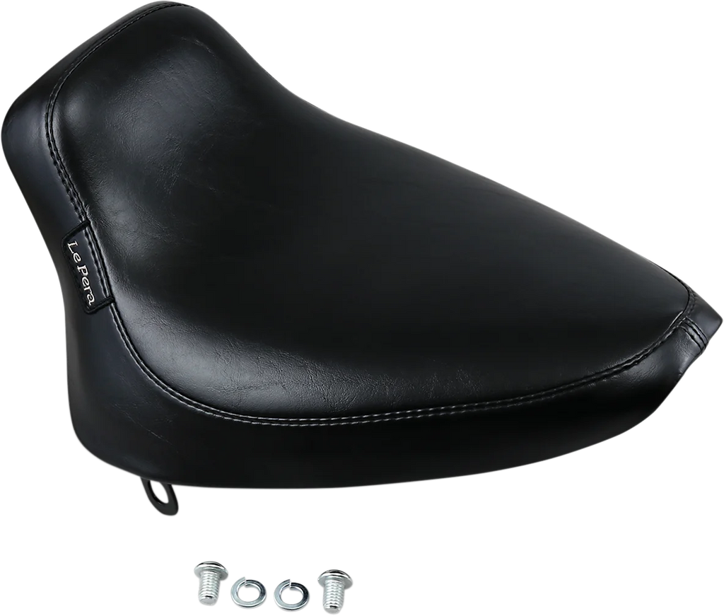 Le Pera Silhouette Solo Seat - Smooth - Black - Softail '84-'99 LGN-850 - Side View