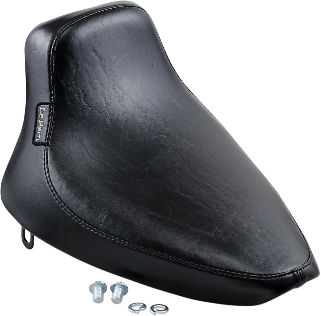 Le Pera Silhouette Solo Seat - Smooth - Black - Softail '84-'99 LN-850 - Side View
