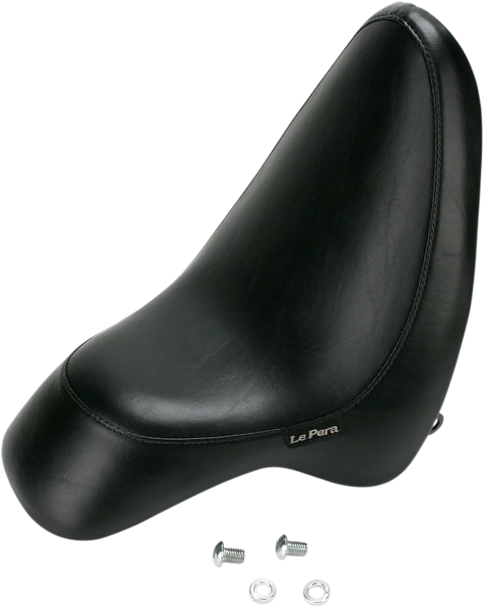 Le Pera Silhouette Solo Seat - Smooth/Bullet - Black - Softail '00-'07 LX-280 - Side View