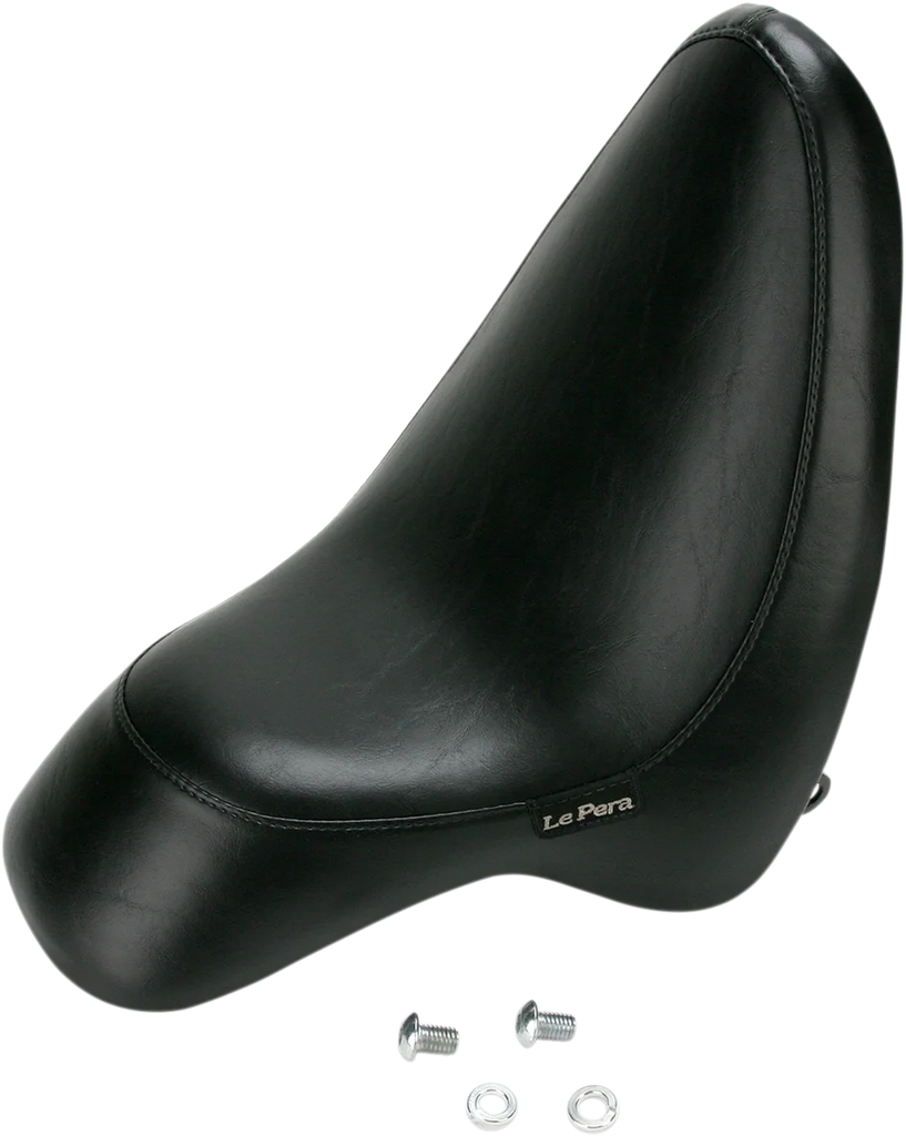Le Pera Silhouette Solo Seat - Smooth/Bullet - Black - Softail '00-'07 LX-280 - Side View