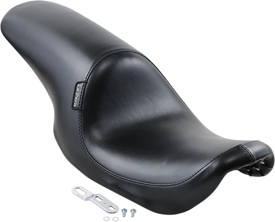 Le Pera Silhouette Up-Front Seat - Full-Length - Smooth - Black - FXD '96-'03 LNU-861 - Side View