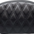 Load image into Gallery viewer, Le Pera Sissy Bar Pad - Large - Vinyl - Double Diamond - Shiny Black L-SBP01DD-SH - Main Product View