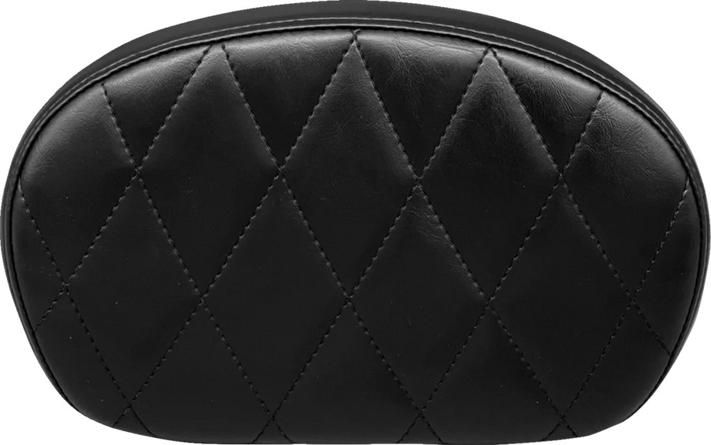 Le Pera Sissy Bar Pad - Medium - Diamond - Shiny Black L-SBP02DM-SH - Main Product View