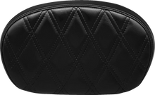 Load image into Gallery viewer, Le Pera Sissy Bar Pad - Medium - Double Diamond - Shiny Black L-SBP02DD-SH - Main Product View